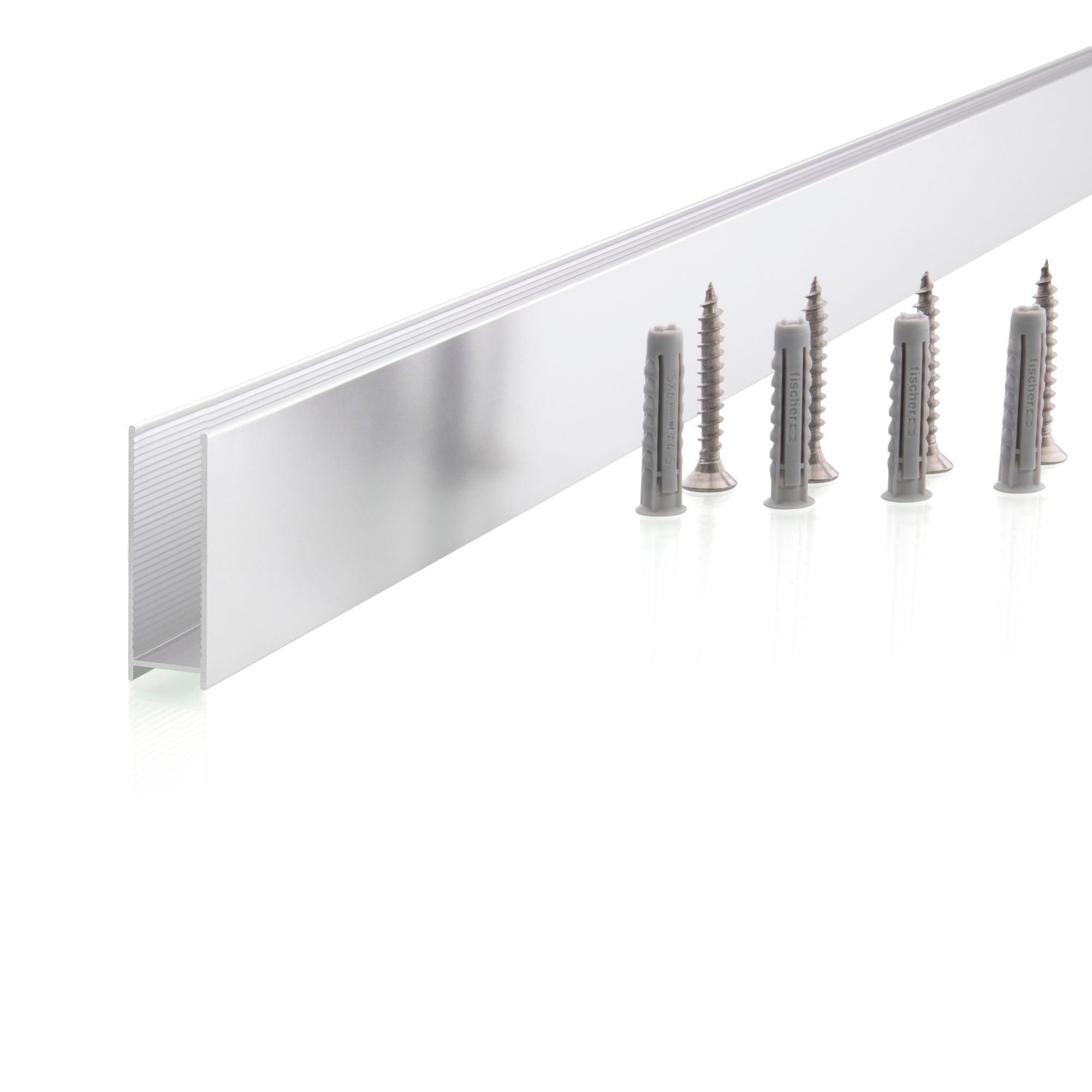 Perfil de pared de aluminio para panel de ducha Walk-In 8 o 10 mm