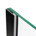 Perfil de pared de aluminio negro para panel de ducha Walk-In 8 o 10 mm
