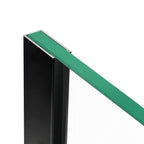 Perfil de pared de aluminio negro para panel de ducha Walk-In 8 o 10 mm
