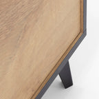 REIMS - Mueble TV en Roble o Nogal con Estructura Negra | RTV2D1S, RTV2D2S