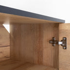 REIMS - Mueble TV en Roble o Nogal con Estructura Negra | RTV2D1S, RTV2D2S