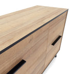 REIMS - Mueble TV en Roble o Nogal con Estructura Negra | RTV2D1S, RTV2D2S