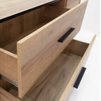 REIMS - Mueble TV en Roble o Nogal con Estructura Negra | RTV2D1S, RTV2D2S