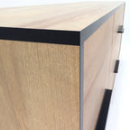 REIMS - Mueble TV en Roble o Nogal con Estructura Negra | RTV2D1S, RTV2D2S