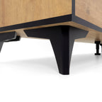REIMS - Mueble TV en Roble o Nogal con Estructura Negra | RTV2D1S, RTV2D2S