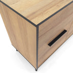 REIMS - Mueble TV en Roble o Nogal con Estructura Negra | RTV2D1S, RTV2D2S