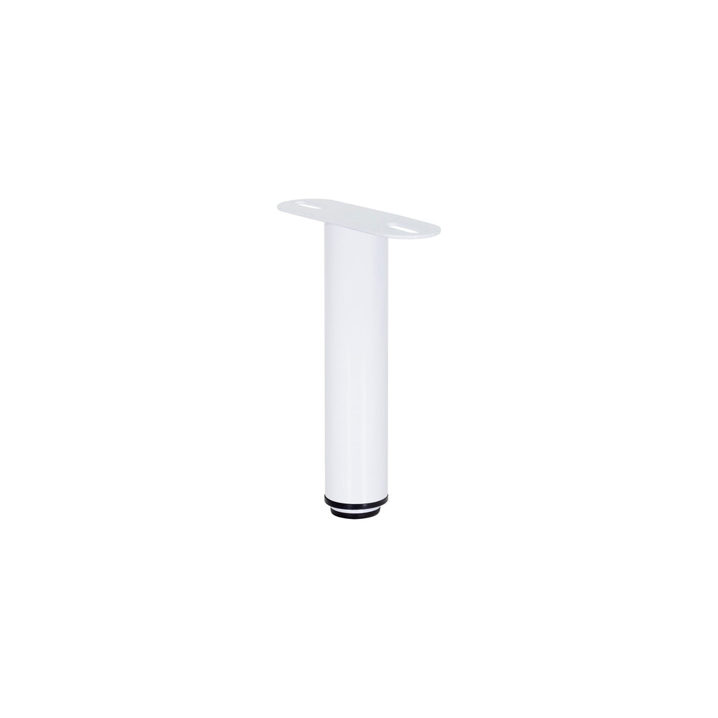 Pé Metálico em T Regulável 18,5–32,5 cm para Móveis e Estrados, até 180 kg, Branco