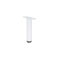Pé Metálico em T Regulável 18,5–32,5 cm para Móveis e Estrados, até 180 kg, Branco