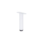 Pé Metálico em T Regulável 18,5–32,5 cm para Móveis e Estrados, até 180 kg, Branco
