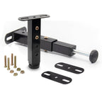 Pata metálica en T regulable de 19–32,5 cm para muebles, hasta 180 kg, negro