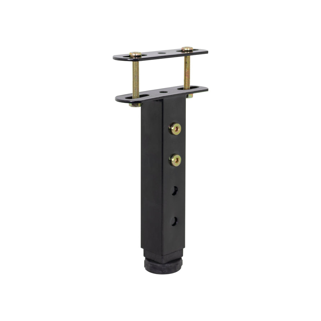 Pata metálica en T regulable de 19–32,5 cm para muebles, hasta 180 kg, negro