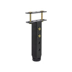 Pata metálica en T regulable de 19–32,5 cm para muebles, hasta 180 kg, negro