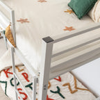 CHRISTIAN - Letto a castello doppio in metallo nero/bianco