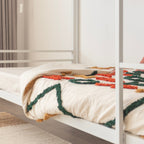 CHRISTIAN - Letto a castello doppio in metallo nero/bianco