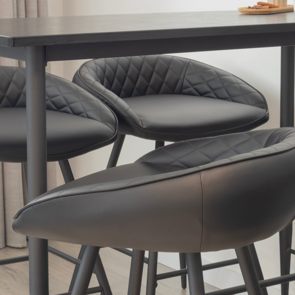 Set Tavolo Edward Pollok con 4 Sgabelli da Bar - Altezza 90 cm
