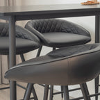 Set Tavolo Edward Pollok con 4 Sgabelli da Bar - Altezza 90 cm