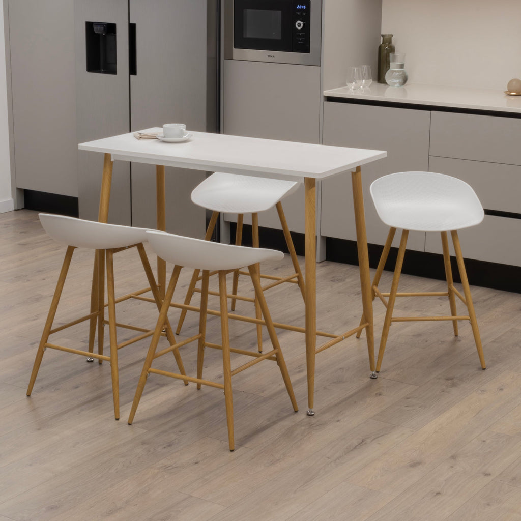 Set Tavolo Edward Pollok con 4 Sgabelli da Bar - Altezza 90 cm