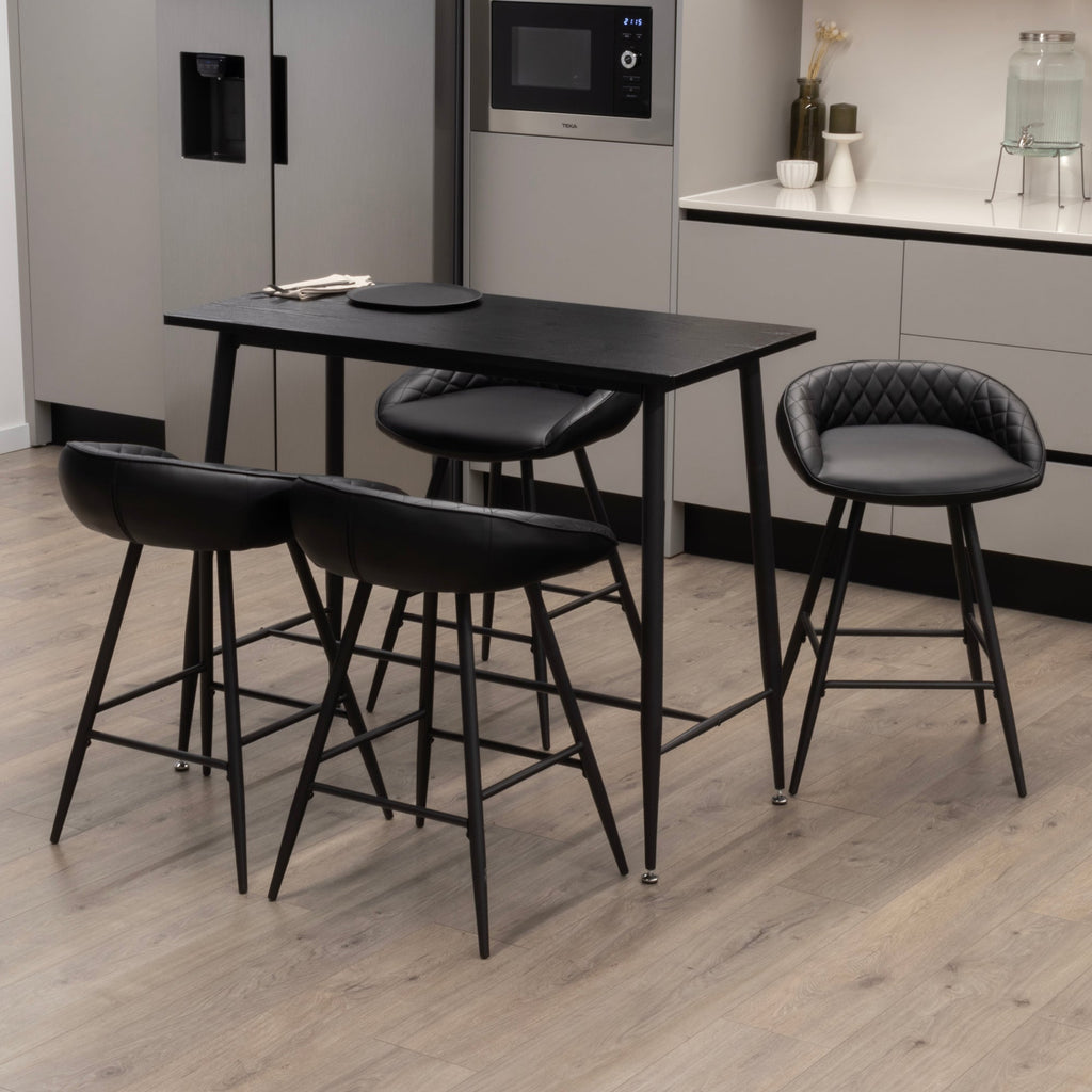 Set Tavolo Edward Pollok con 4 Sgabelli da Bar - Altezza 90 cm