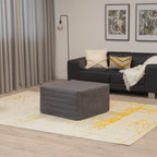 DIVAN 2 in 1 Premium | Letto pieghevole per ospiti con pouf convertibile e materasso grigio