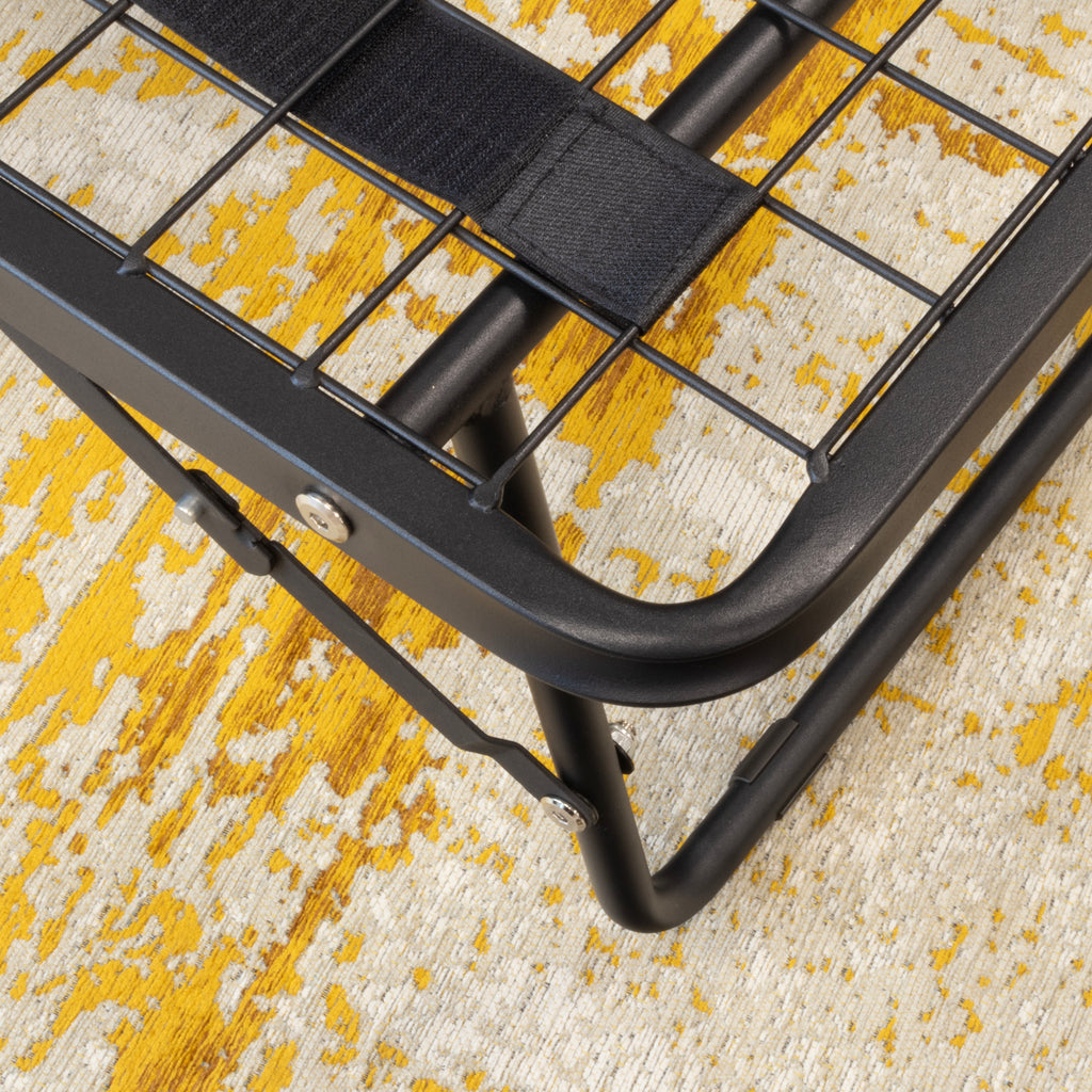 DIVAN 2 in 1 Premium | Letto pieghevole per ospiti con pouf convertibile e materasso grigio