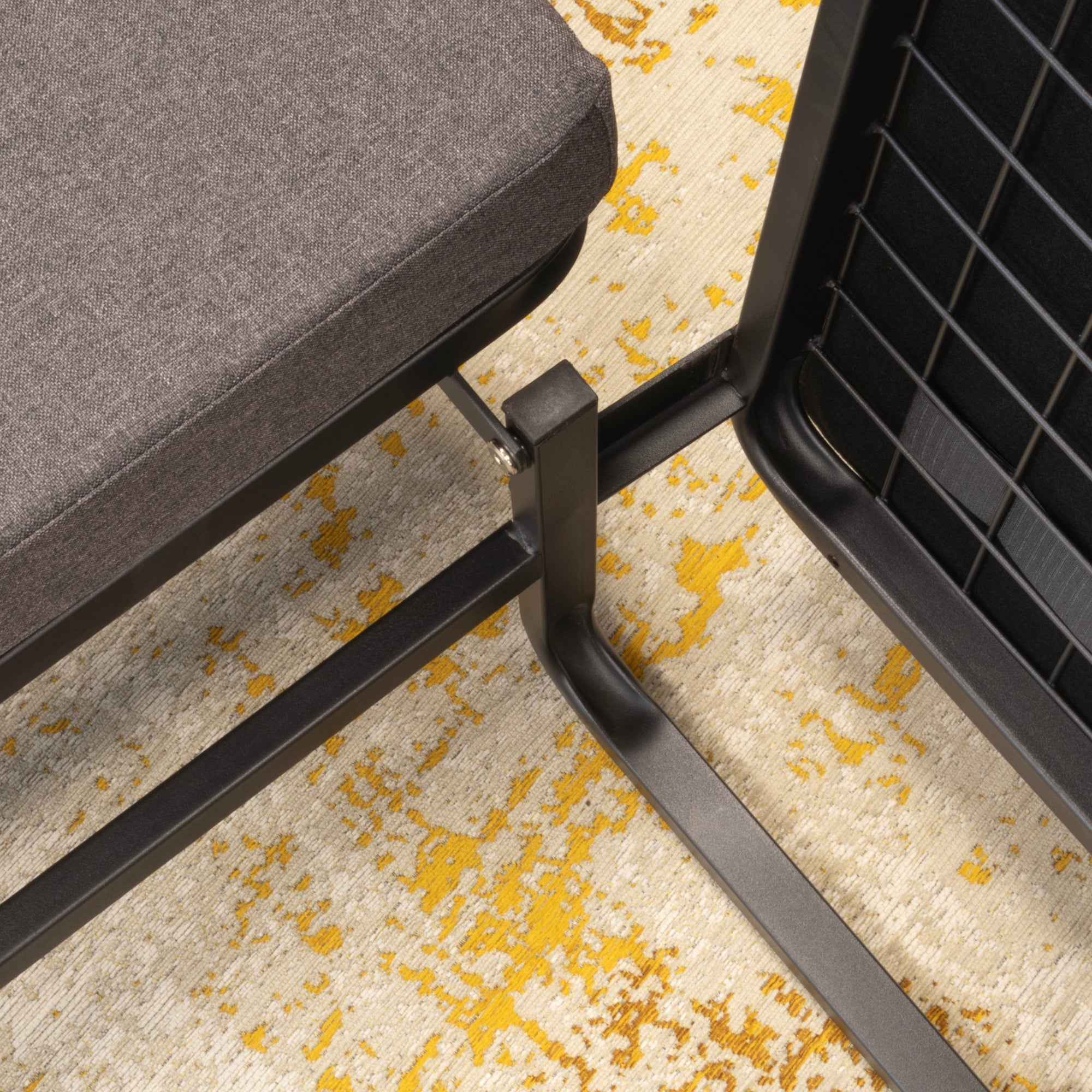 DIVAN 2 in 1 Premium | Letto pieghevole per ospiti con pouf convertibile e materasso grigio