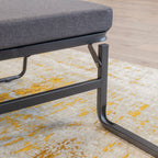 DIVAN 2 in 1 Premium | Letto pieghevole per ospiti con pouf convertibile e materasso grigio