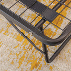 DIVAN 2 in 1 Premium | Letto pieghevole per ospiti con pouf convertibile e materasso nero
