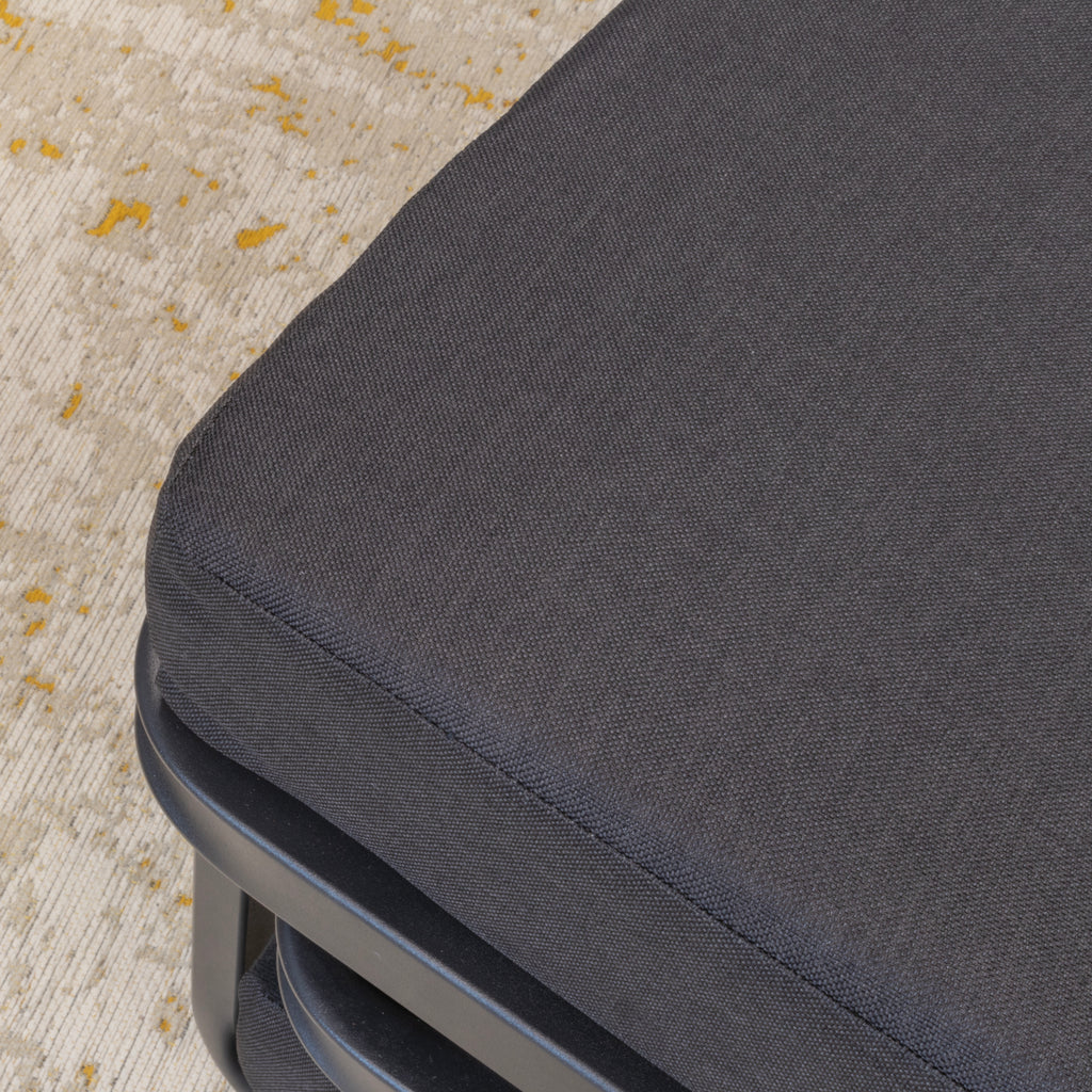 DIVAN 2 in 1 Premium | Letto pieghevole per ospiti con pouf convertibile e materasso nero