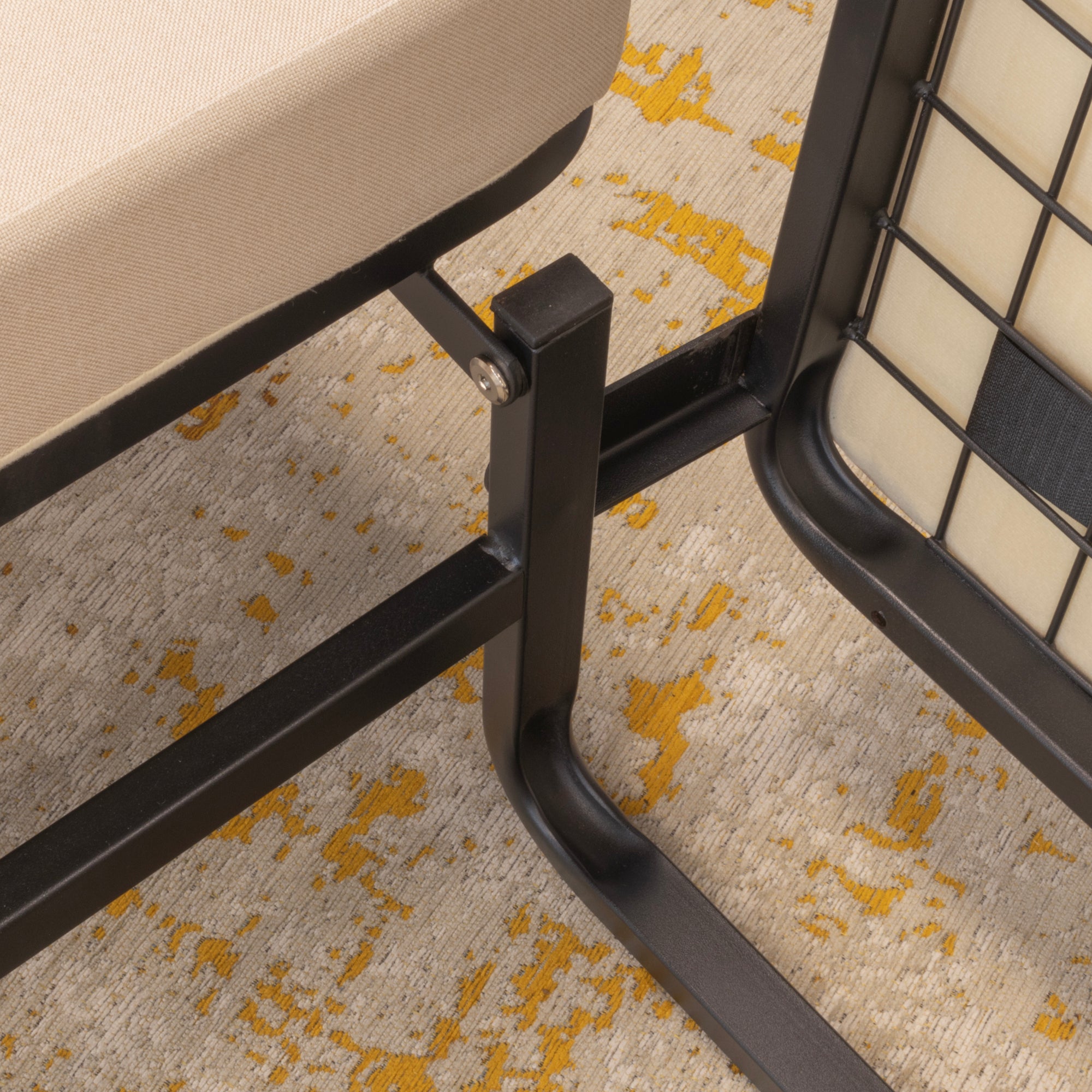 DIVAN 2 in 1 Premium | Letto pieghevole per ospiti con pouf convertibile e materasso beige