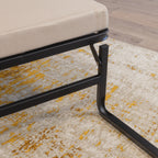 DIVAN 2 in 1 Premium | Letto pieghevole per ospiti con pouf convertibile e materasso beige