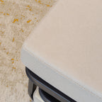 DIVAN 2 in 1 Premium | Letto pieghevole per ospiti con pouf convertibile e materasso beige
