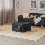 DIVAN 2 in 1 Premium | Letto pieghevole per ospiti con pouf convertibile e materasso marrone