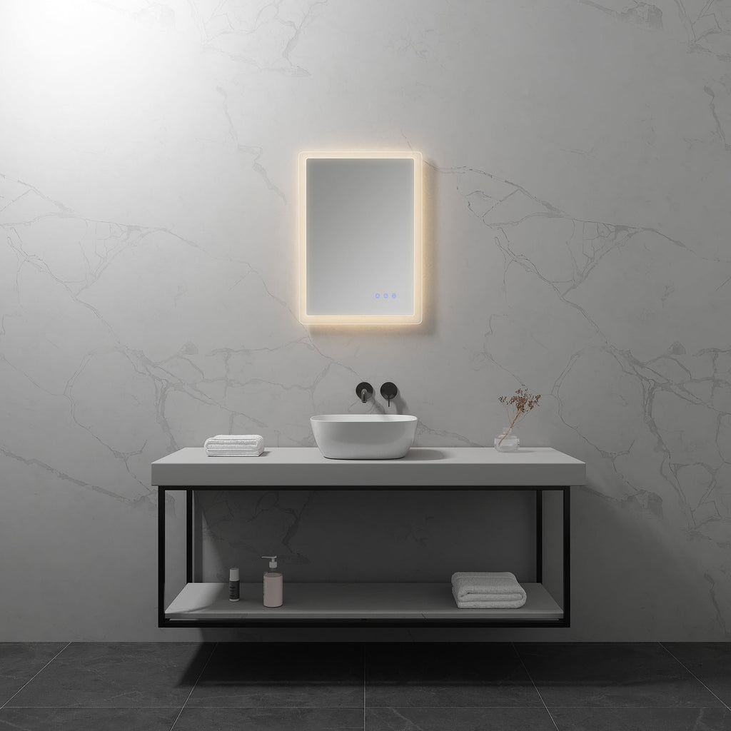 MELLOW - Specchio da bagno rettangolare con luce LED