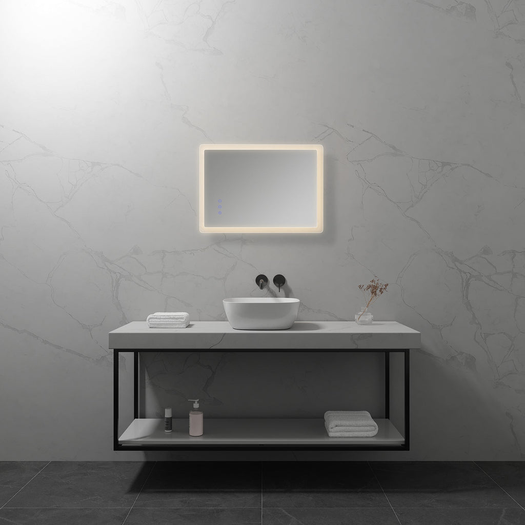 MELLOW - Specchio da bagno rettangolare con luce LED