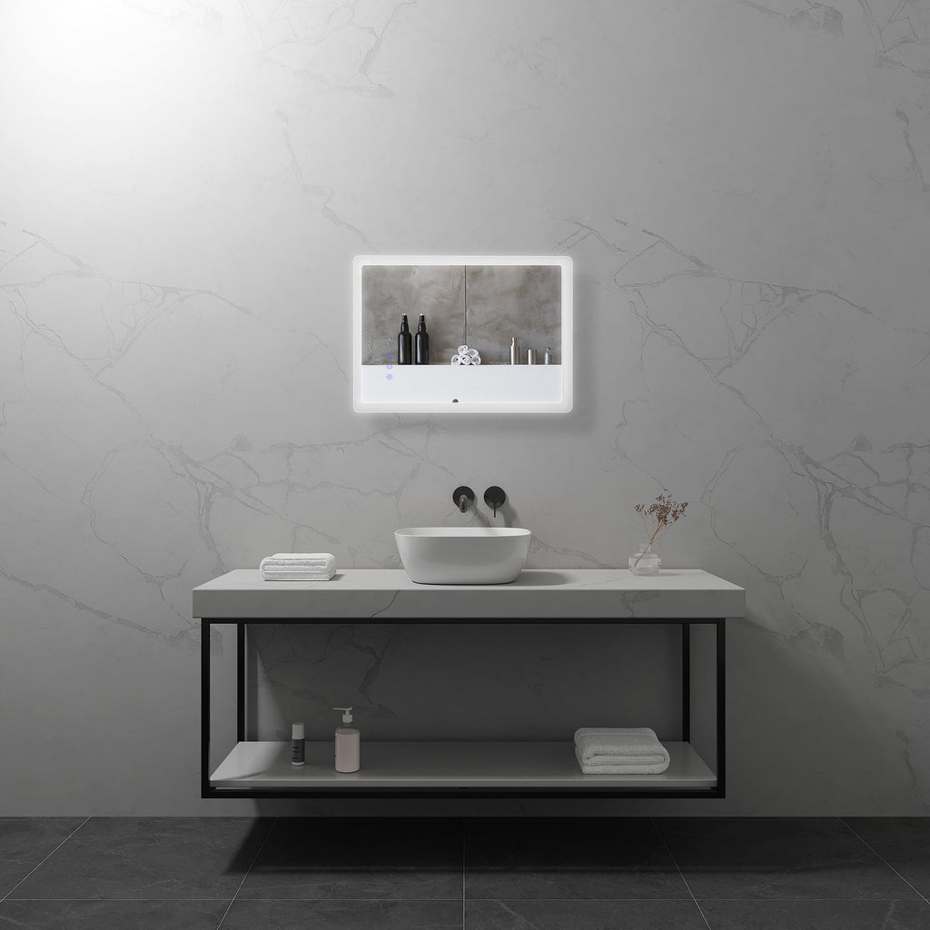 MELLOW - Specchio da bagno rettangolare con luce LED