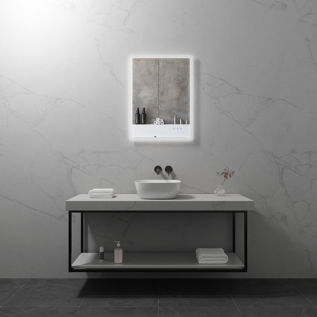 MELLOW - Specchio da bagno rettangolare con luce LED