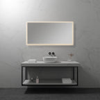 MELLOW - Specchio da bagno rettangolare con luce LED