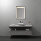 OBLONG - Specchio da bagno rettangolare con illuminazione LED