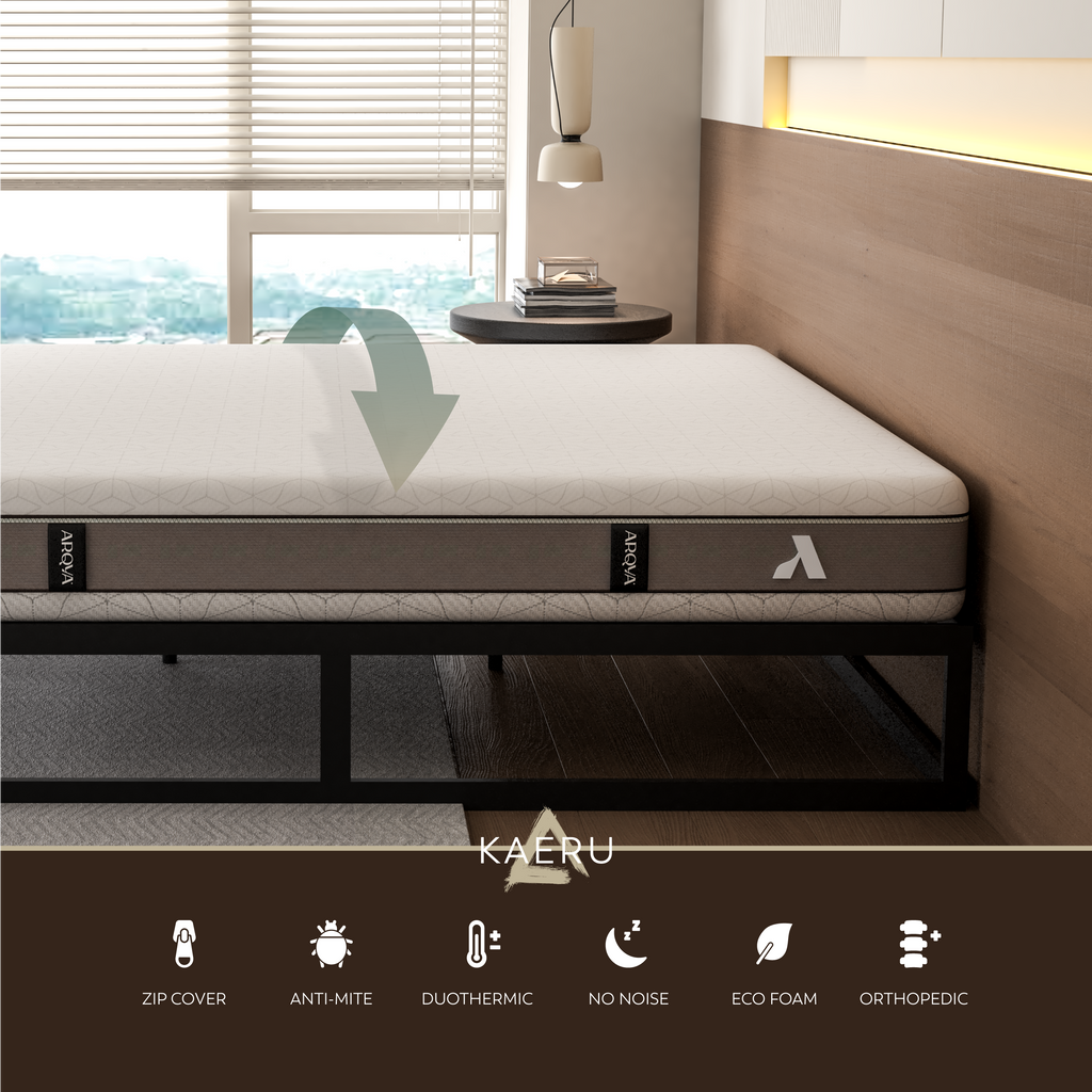 KAERU 4-in-1 Reversible Foam Mattress | Dual Firmness & Temperature (Warm/Cool)