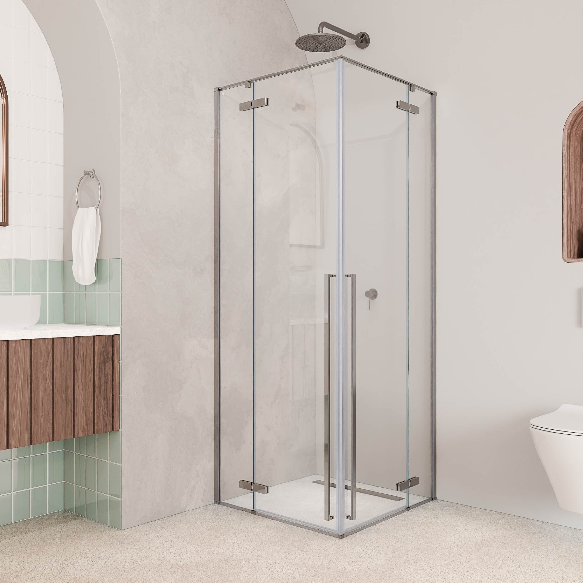 JAYLA - Box doccia con ante battenti, vetro 6 mm e profilo cromato
