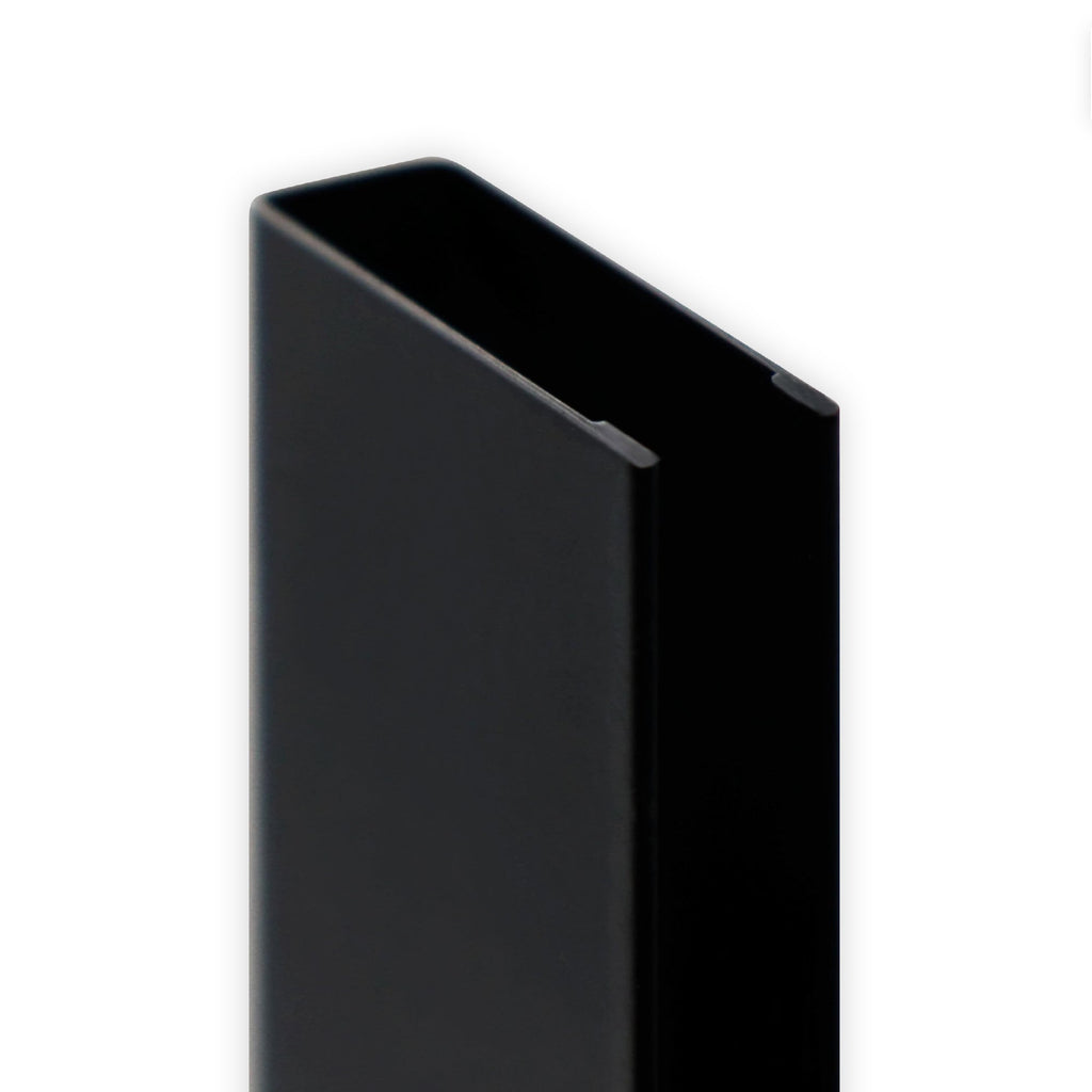 Perfil de compensación para panel de ducha walk-in en acero inoxidable 304 negro mate