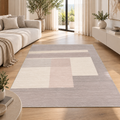 Tapete PINDAR cinzento, rosa e branco — formato retangular