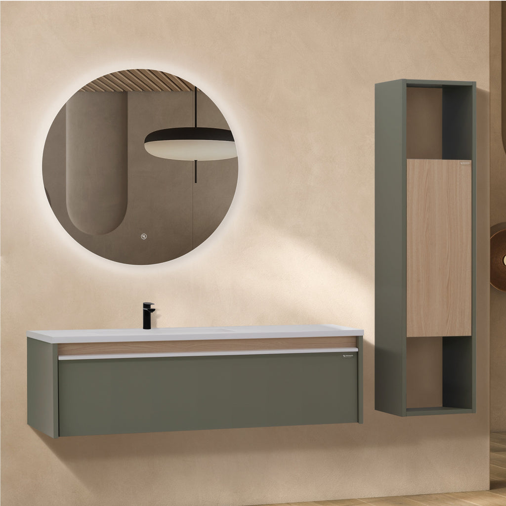 Nereia - Conjunto de casa de banho suspenso - Disponível em 120 cm
