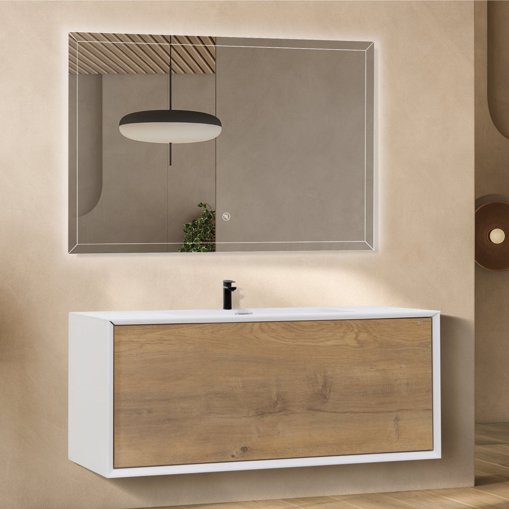 Hebe - Conjunto de baño suspendido - Disponible en 90 cm