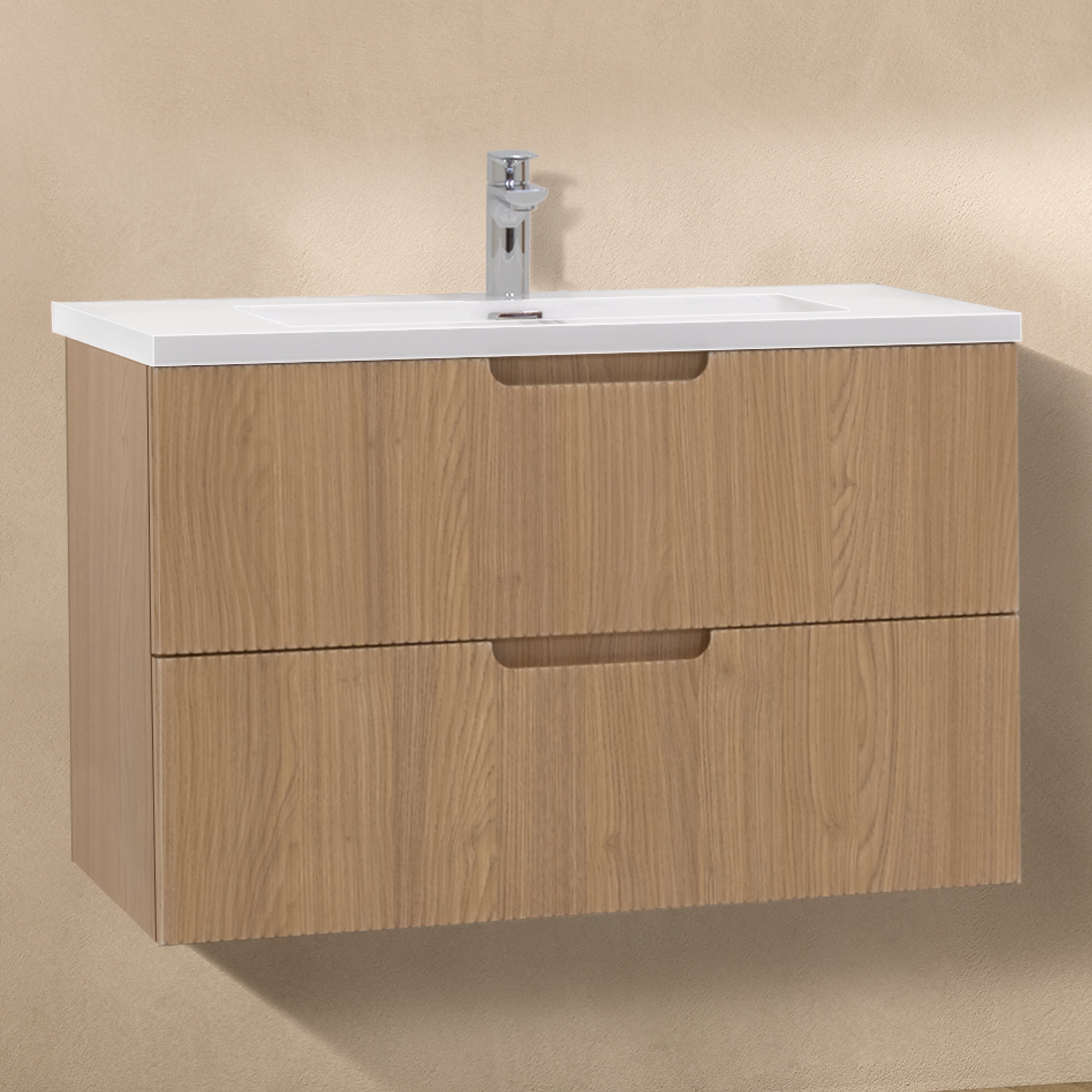 Tália - Mueble de lavabo suspendido con cajones soft-close | Varios Tamaños y Colores