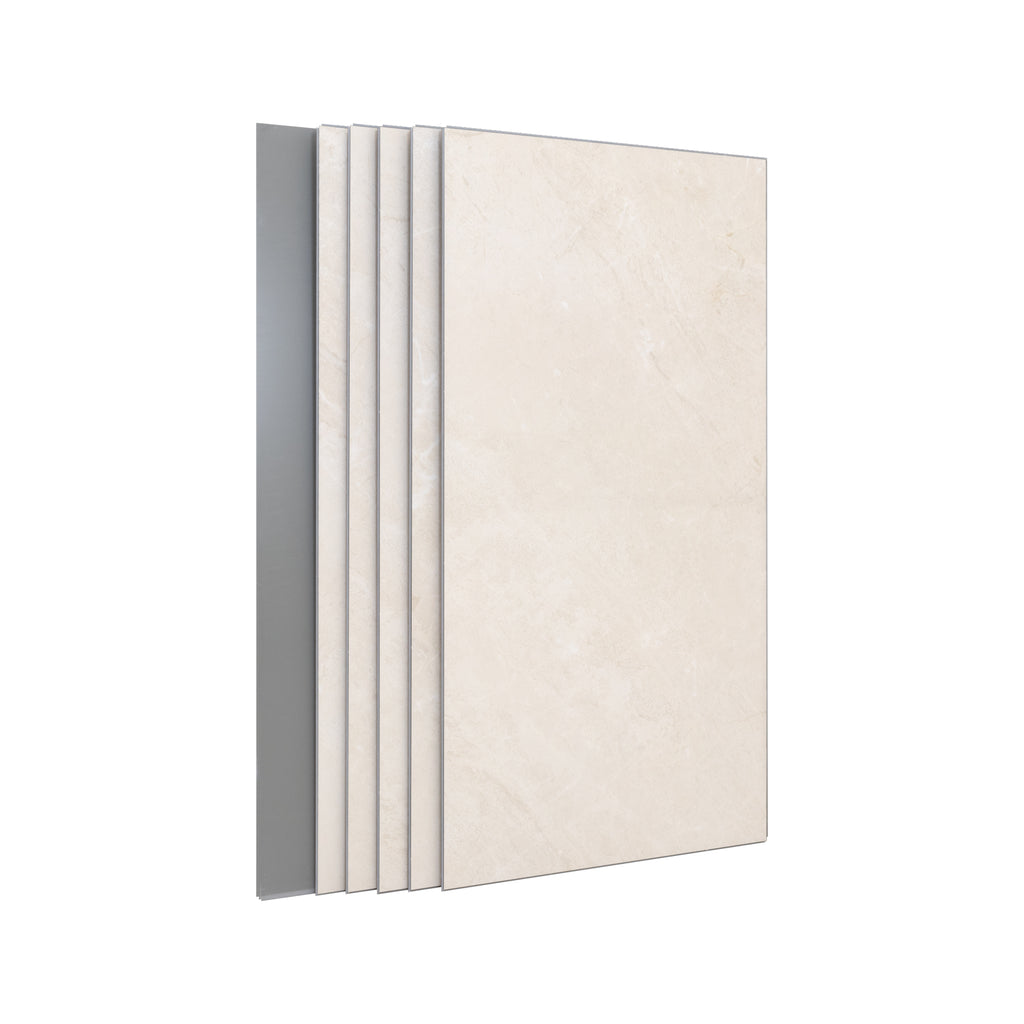 COTTO - Paneles de pared de SPC efecto piedra gris