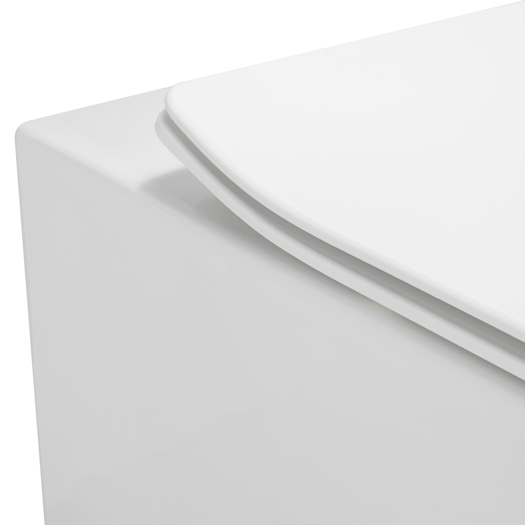 FOGLIA - Inodoro rimless blanco con asiento soft close extraíble