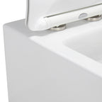 FOGLIA - Inodoro rimless blanco con asiento soft close extraíble