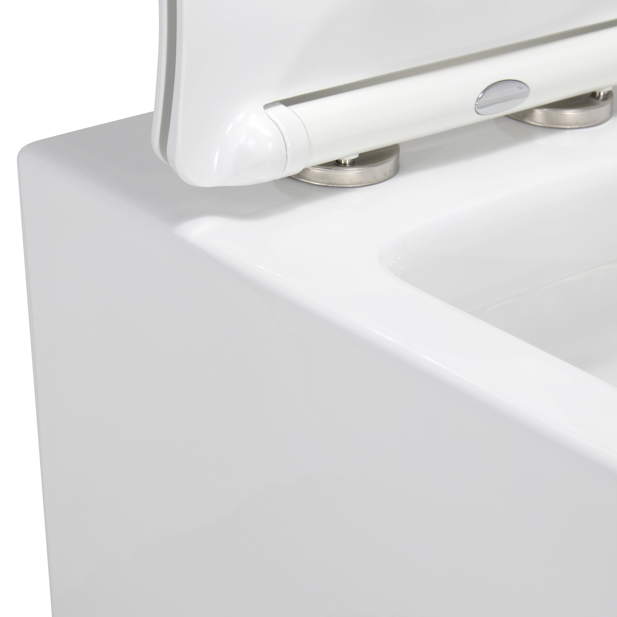 FOGLIA - Inodoro rimless blanco con asiento soft close extraíble