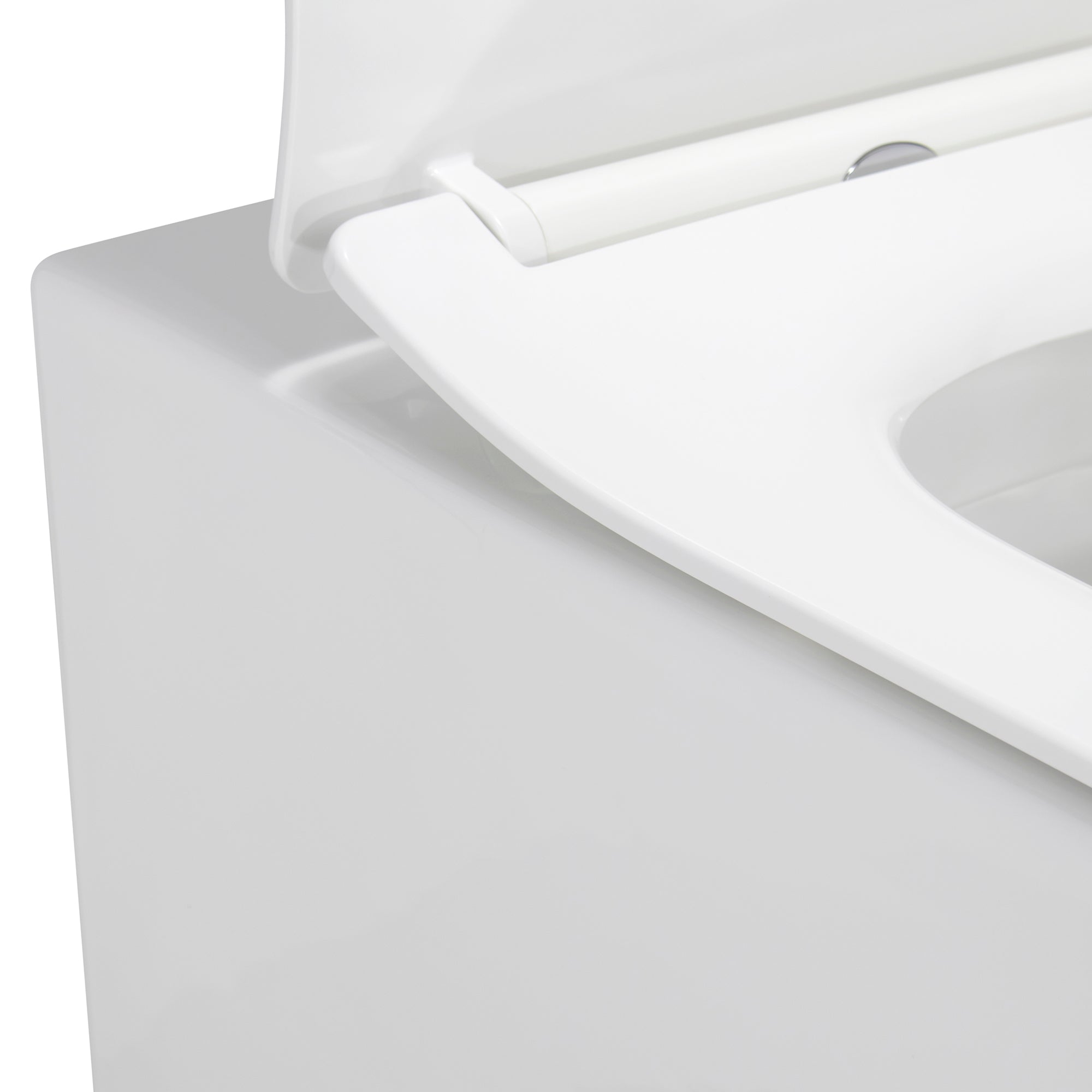 FOGLIA - Inodoro rimless blanco con asiento soft close extraíble